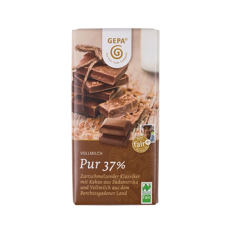 GEPA - The Fair Trade Company Vollmilch pur 37% - Produktbild