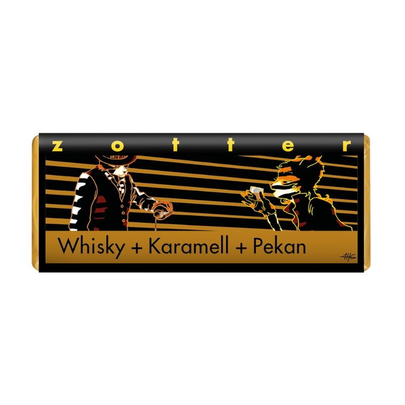 Zotter Schokolade Whisky + Karamell + Pekannuss - Produktbild