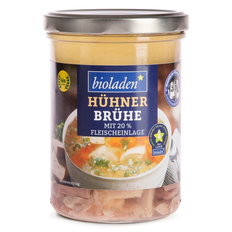 bioladen Hühnerbrühe mit 20% Hühnerfleisch - Produktbild