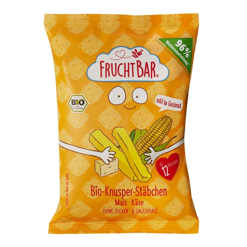 FruchtBar  FruchtBar - Knusper-Stäbchen Mais, Käse - Produktbild