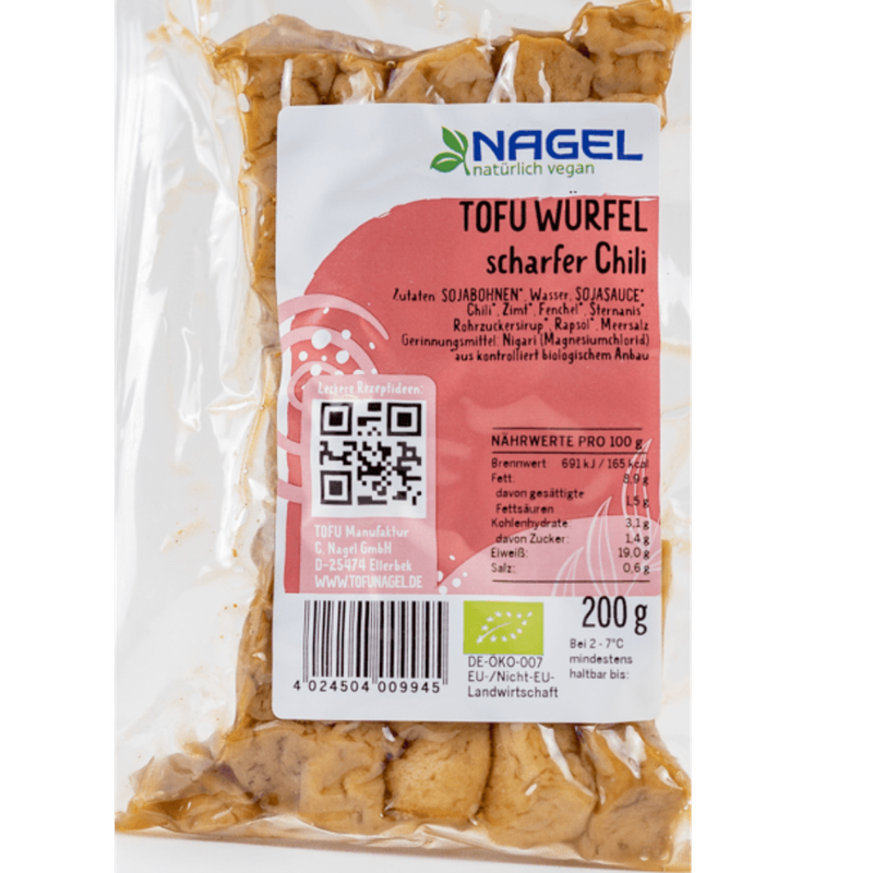 NAGEL TOFU WÜRFEL scharfer Chili 200g - Produktbild