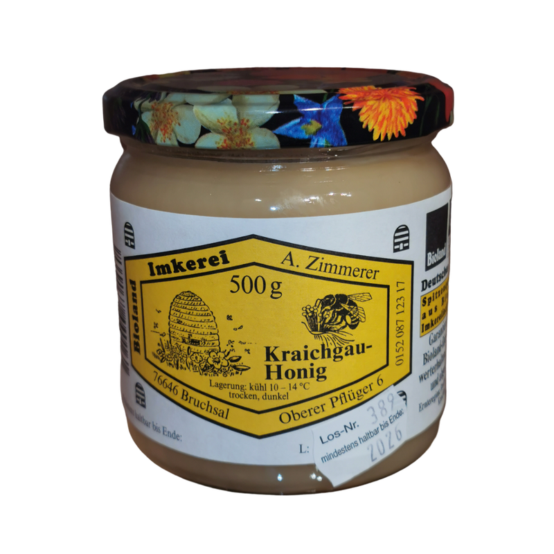 Imkerei Zimmerer 0161 Bioland Kraichgauhonig 500g - Produktbild