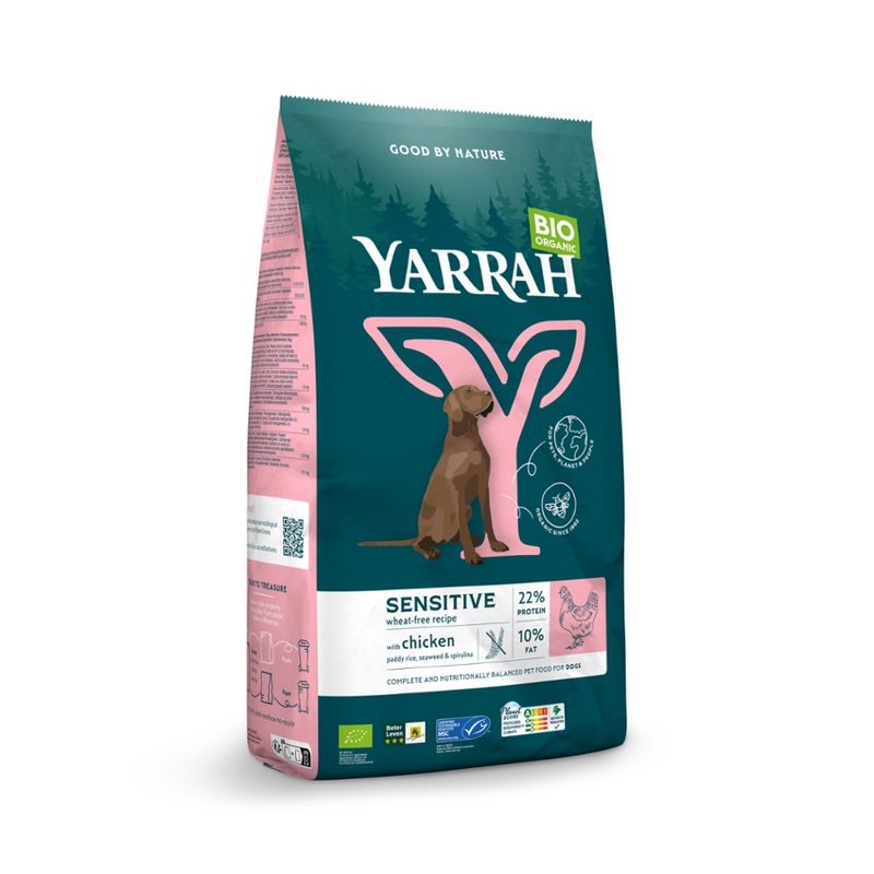 Yarrah Organic Petfood Yarrah Bio Hund Trockenfutter Erwachsene empfindlich Huhn & Reis - Produktbild