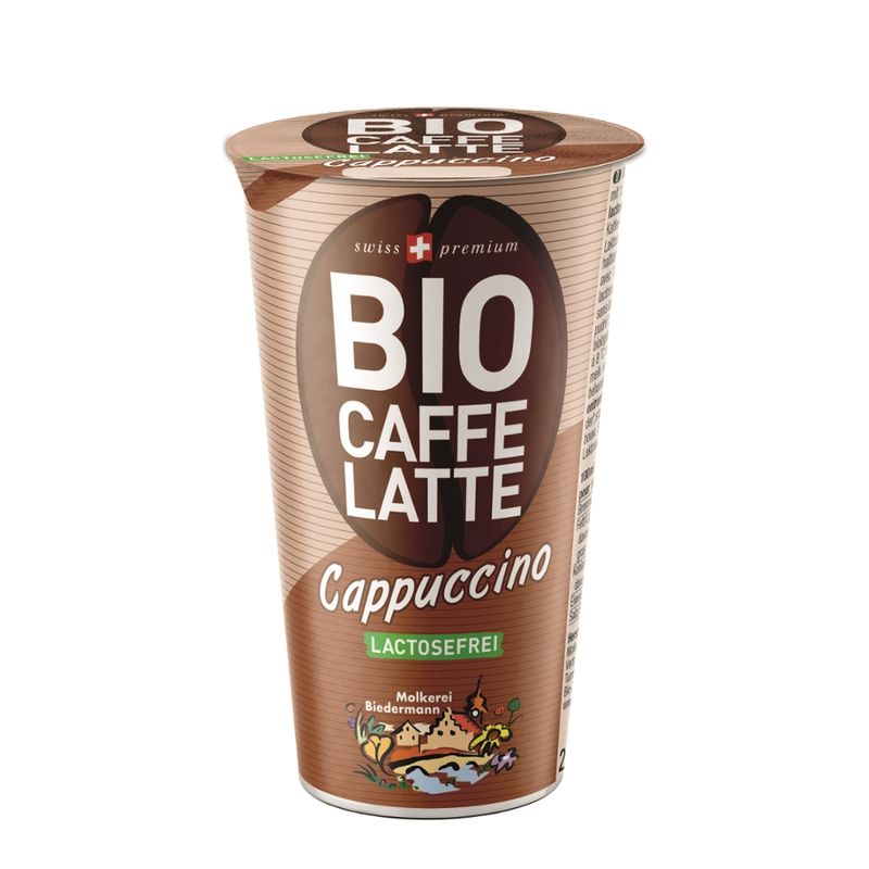 Molkerei Biedermann Bio lactosefrei Caffe Latte Cappuccino - Produktbild