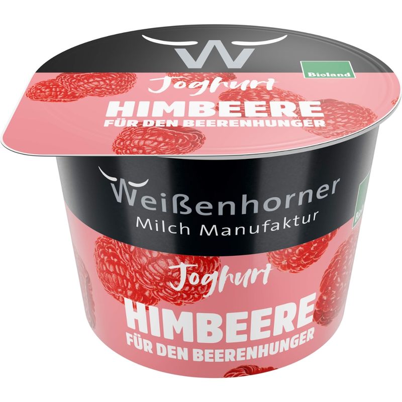 Weißenhorner Milch Manufaktur Bioland Joghurt Himbeere 250g - Produktbild