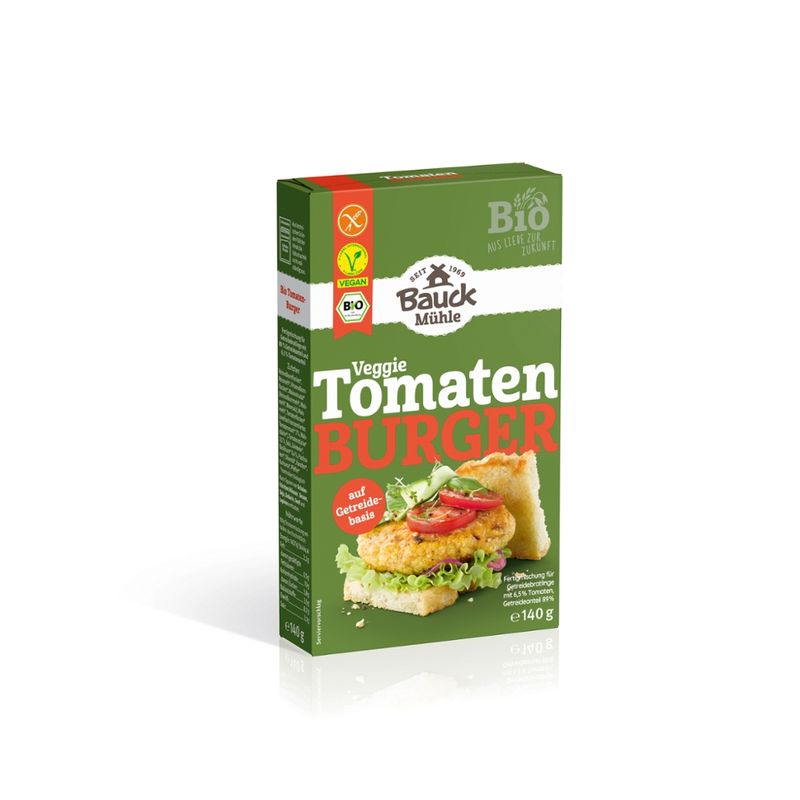Bauck Mühle Tomaten Burger mit Basilikum Bio glutenfrei - Produktbild
