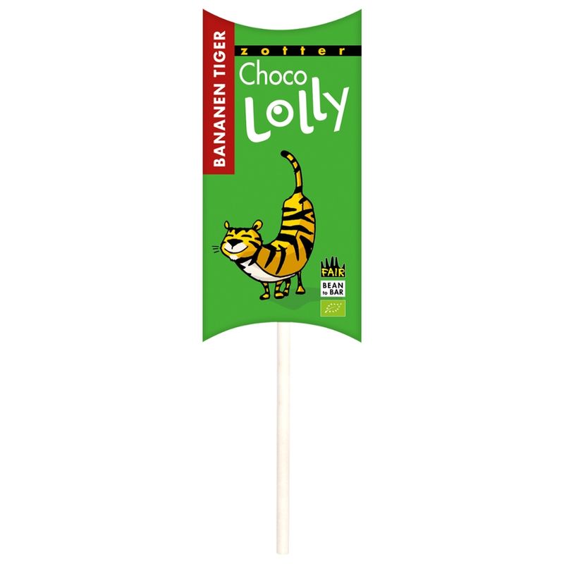 Zotter Schokolade Choco Lolly - Bananen Tiger - Produktbild