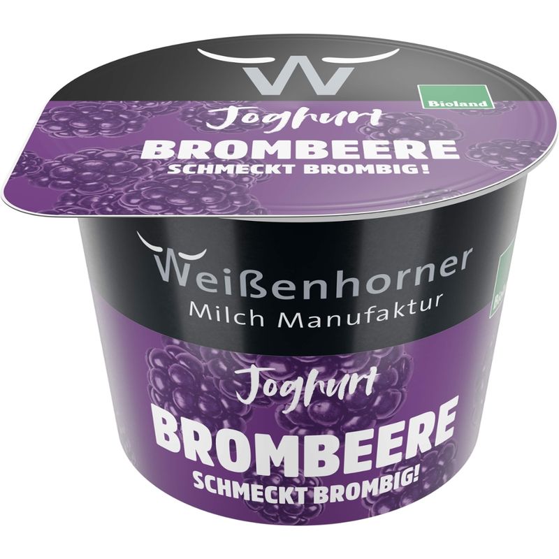 Weißenhorner Milch Manufaktur Bioland Joghurt Brombeere 250g - Produktbild