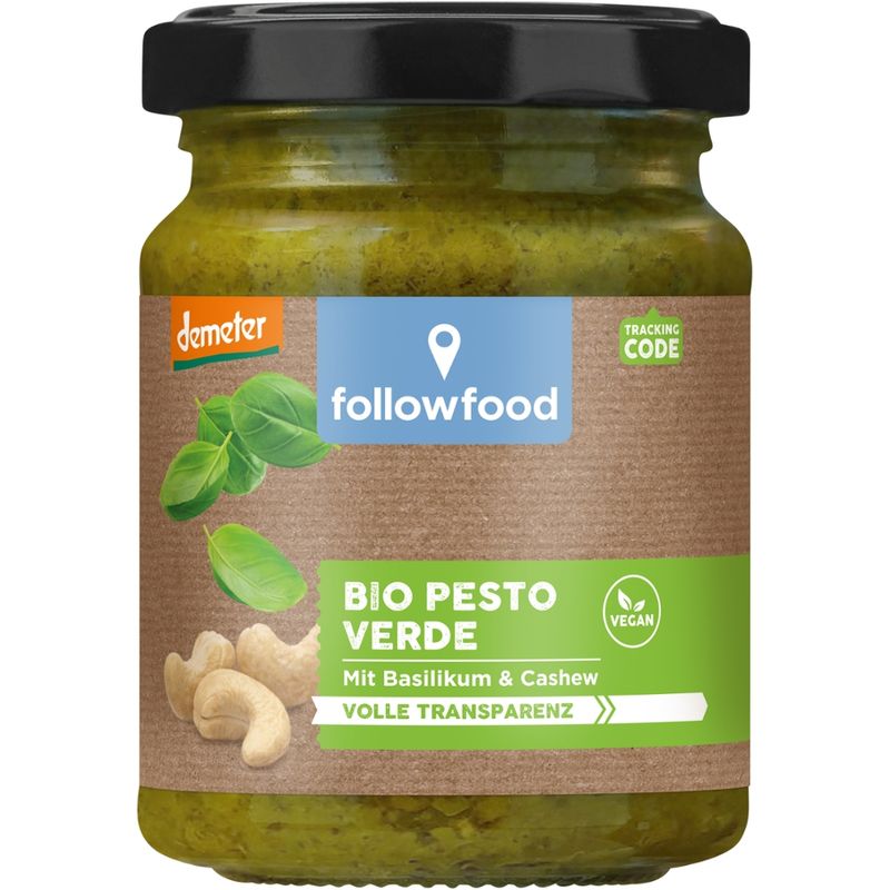 followfood Bio Pesto mit Basilikum & Cashew vegan - Produktbild