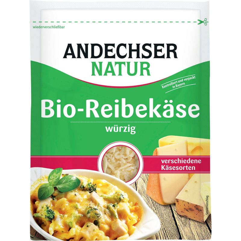 Andechser Natur AN Bio Reibekäse (45%) - Produktbild