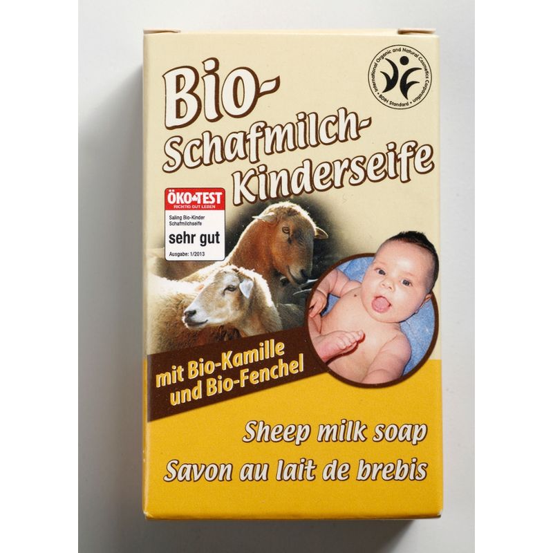 Saling Bio Schafmilch Kinderseife mit Bio-Kamille und Bio-Fenchel - Produktbild