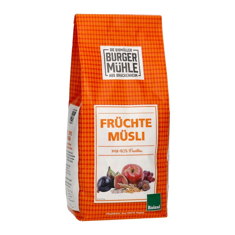 Burgermühle Früchte Müsli, bioland - Produktbild