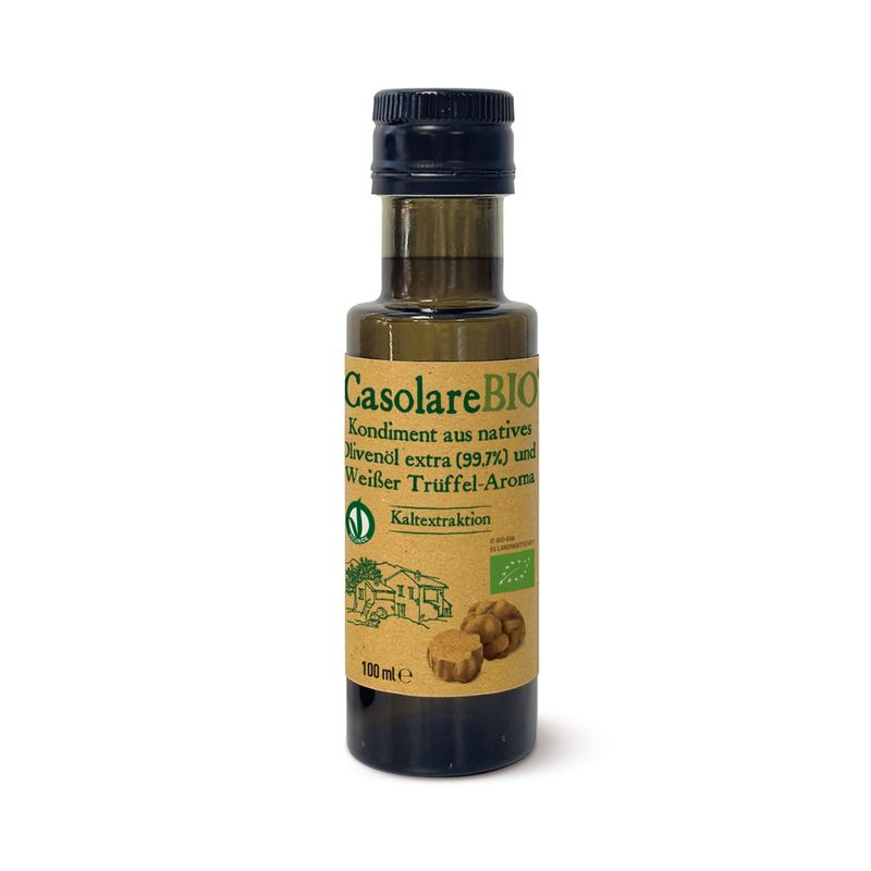 CasolareBio Kondiment aus natives Olivenöl extra und Weisser Trüffel-Aroma100ml - Produktbild