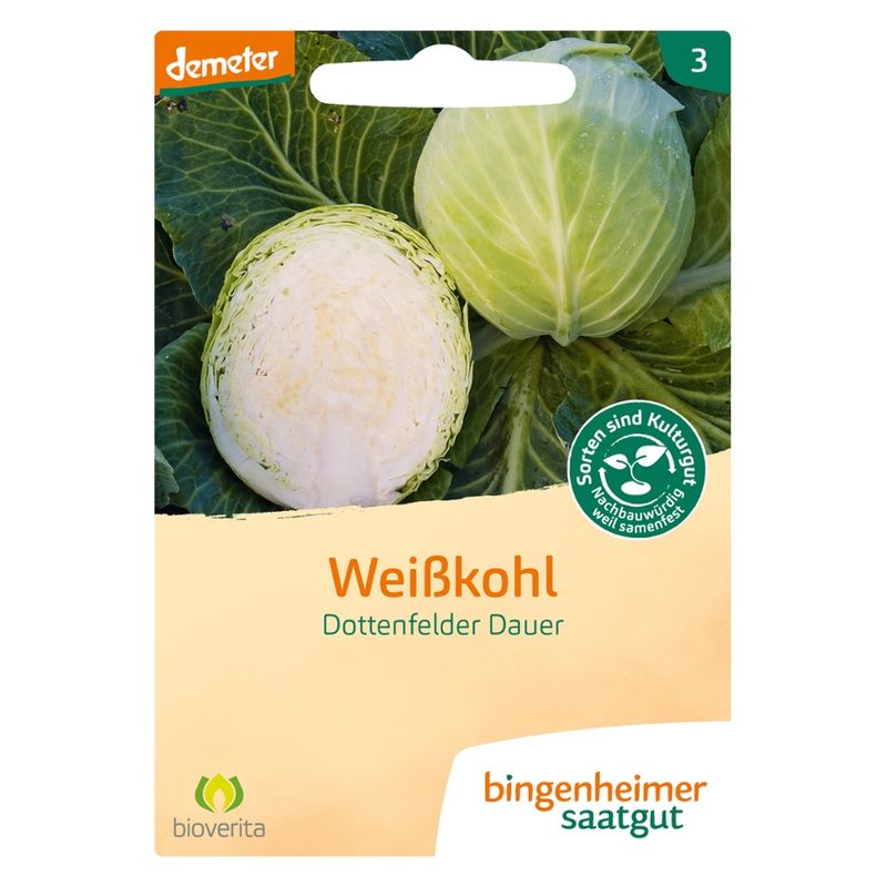 Bingenheimer Saatgut Weißkohl Dottenfelder Dauer - Produktbild