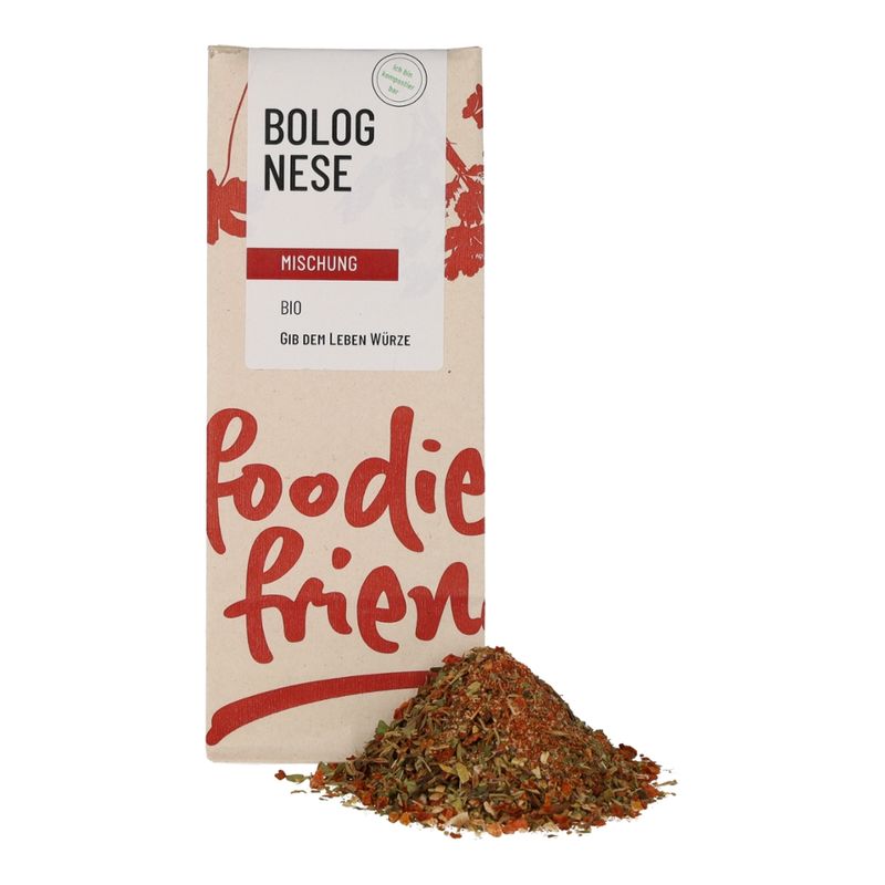 foodie & friends BIO Bolognese Gewürz in einer kompostierbaren Tüte - Produktbild