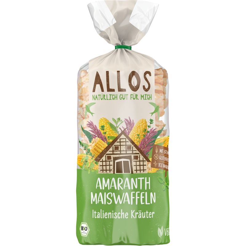 Allos Amaranth Maiswaffeln Italienische Kräuter - Produktbild