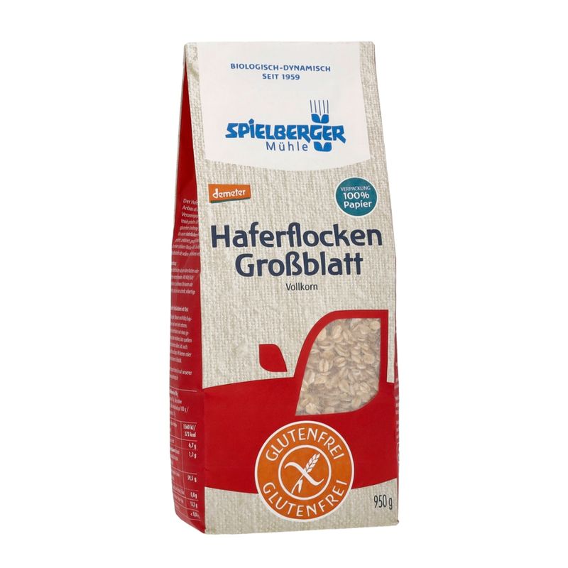 Spielberger Mühle Haferflocken Großblatt, glutenfrei, demeter - Produktbild