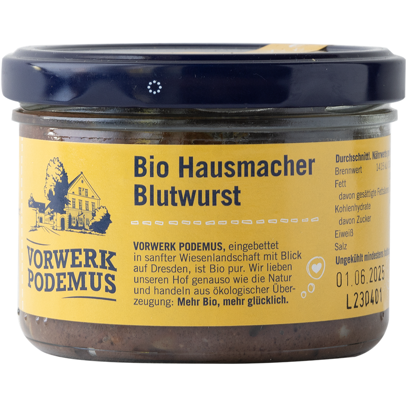 Vorwerk Podemus Bio Hausmacher Blutwurst - Produktbild