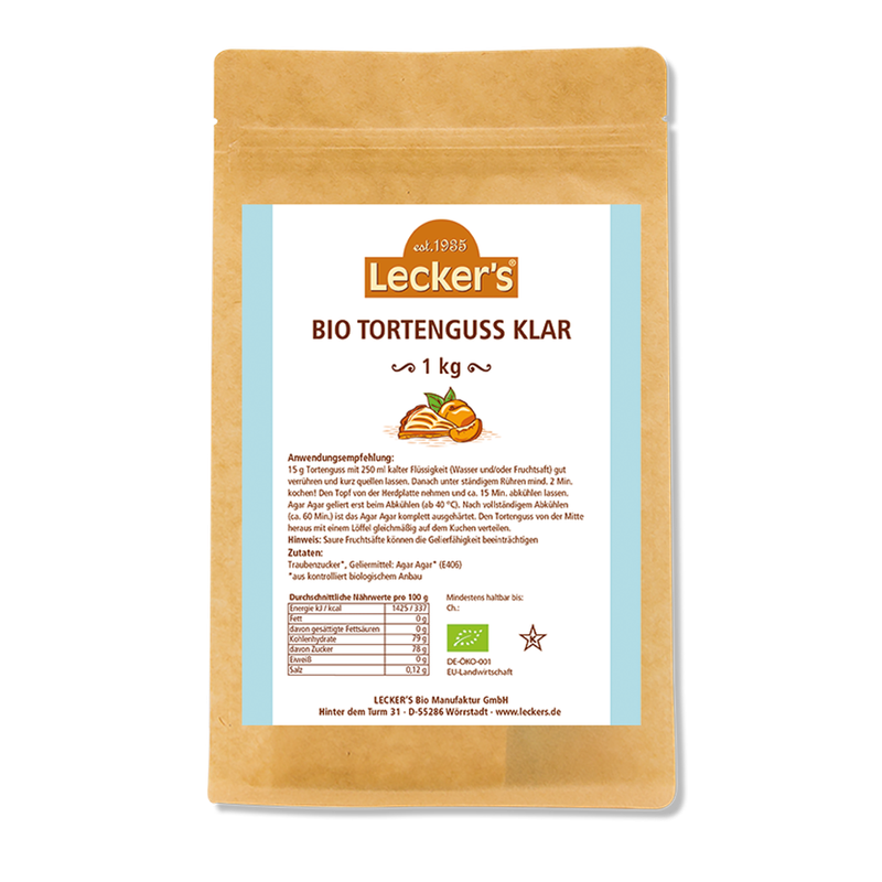 Lecker´s Bio Tortenguss klar 1 kg - Produktbild