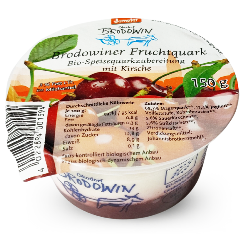 Ökodorf Brodowin Demeter Brodowiner Fruchtquark Kirsche - Produktbild