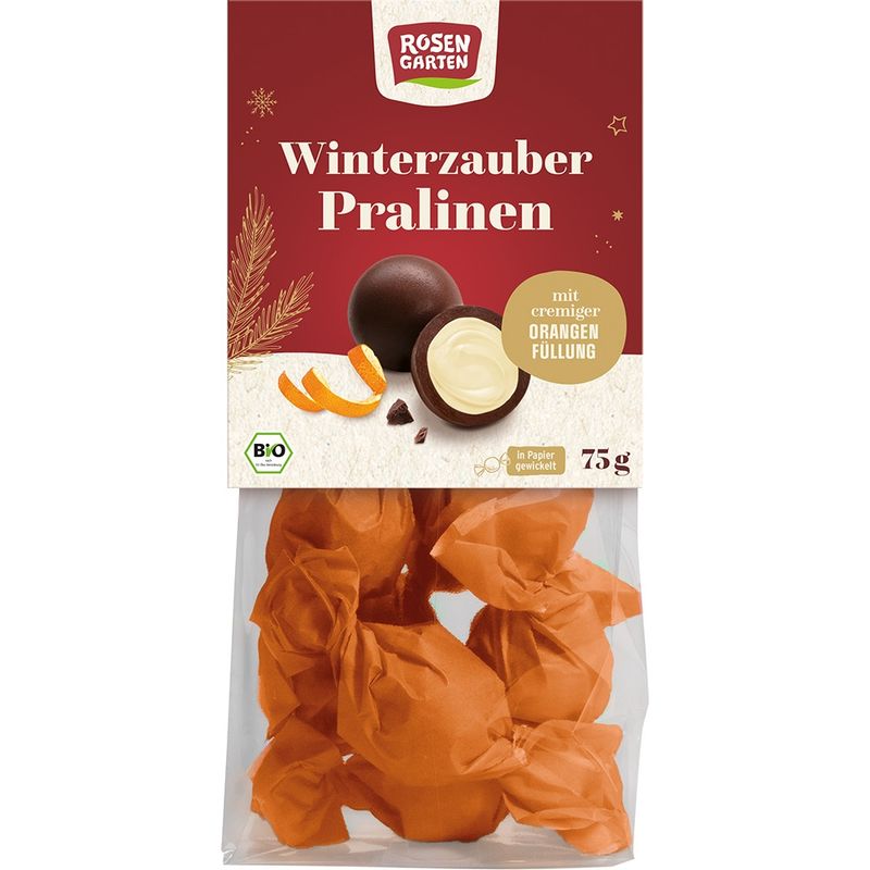 Rosengarten Winterzauber-Pralinen mit cremiger Orangenfüllung - Produktbild