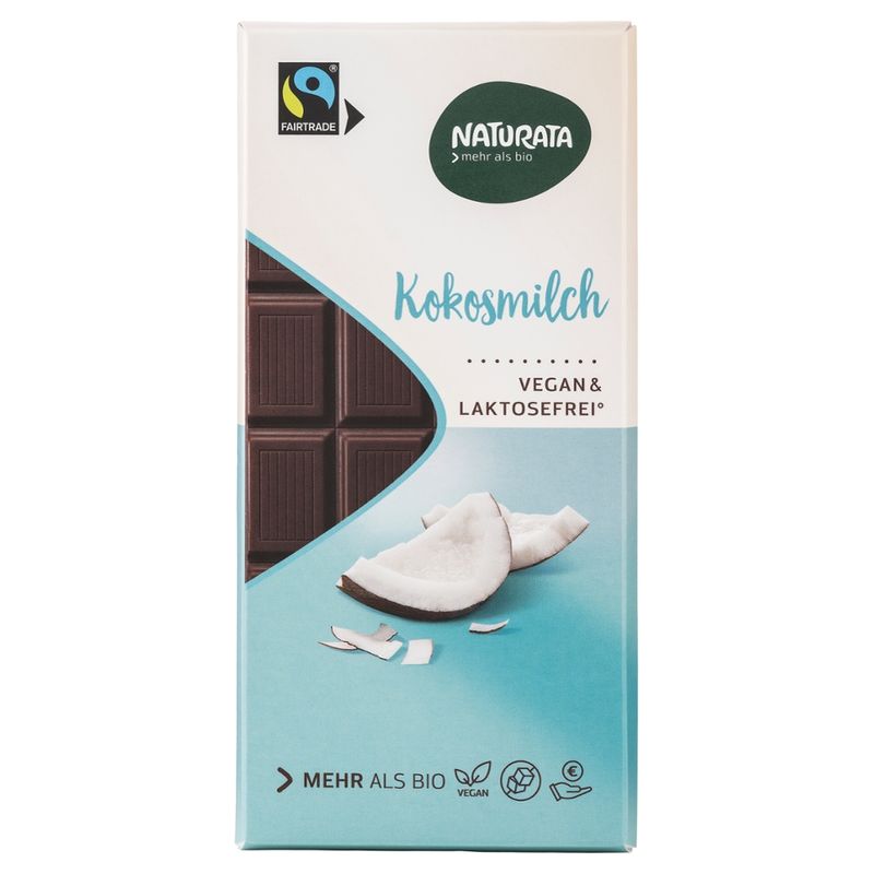 NATURATA Kokosmilch Schokoladenkuvertüre, vegan - Produktbild