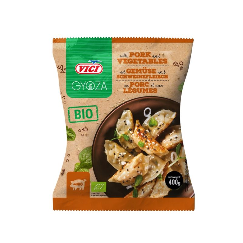 VICI BIO-Teigtaschen mit schweinefleisch- und gemüsehaltiger Füllung, tiefgefroren, 6 x 400 g - Produktbild