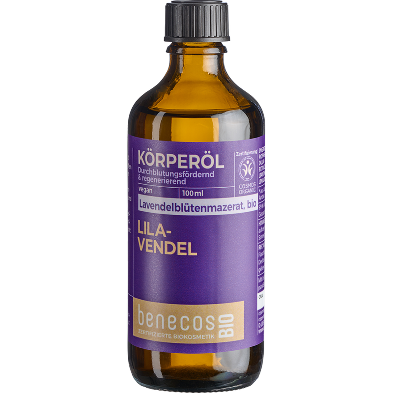 benecos benecosBIO Körperöl Bio-Lavendelblütenmazerat - LILA-VENDEL - Produktbild