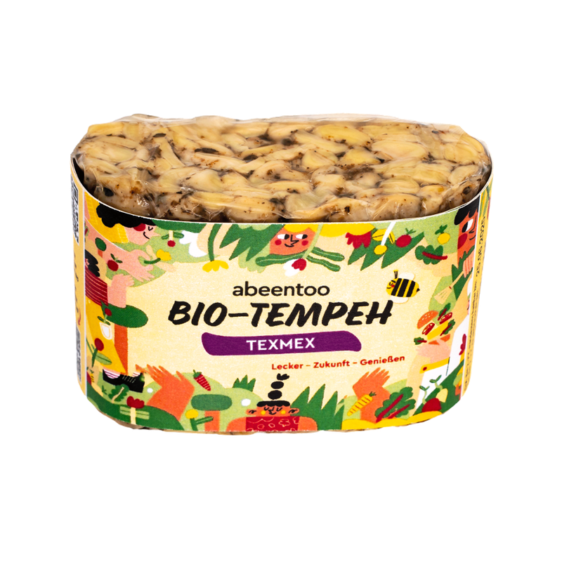 abeentoo Tempeh Spezialitäten abeentoo Bio Tempeh - TexMex - mit leichter Knoblauch-, sowie Pfefferminznote und einer milden Chilischärfe - Produktbild