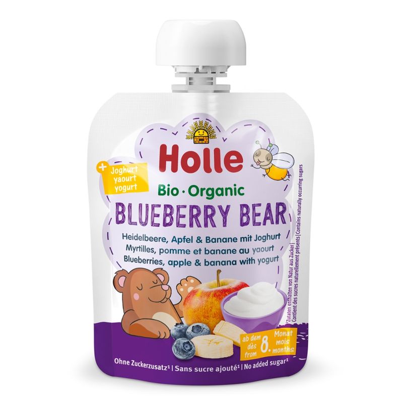 Holle  Blueberry Bear - Heidelbeere, Apfel & Banane mit Joghurt - Produktbild