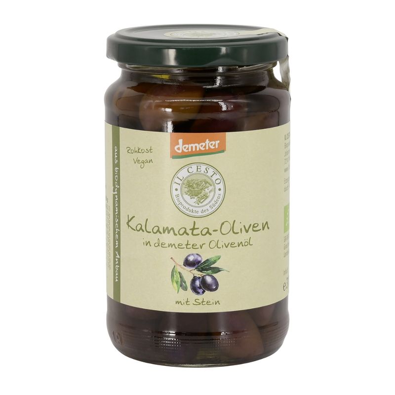 Il Cesto demeter Griech. Kalamata-Oliven in Olivenöl natur - Produktbild