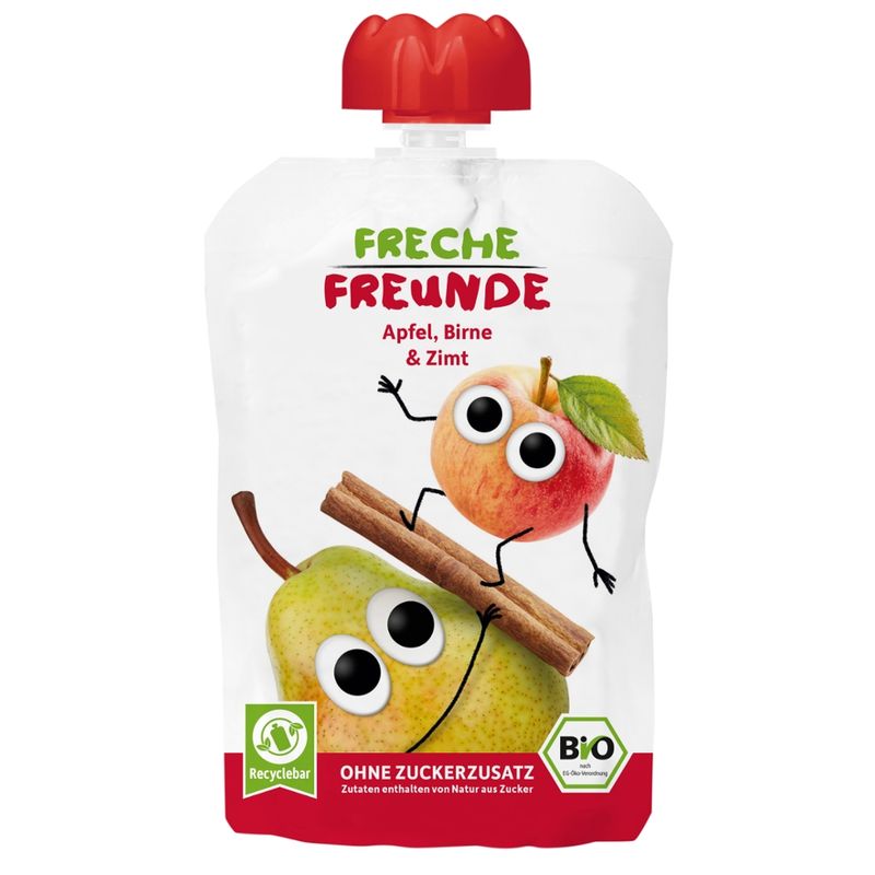 Freche Freunde Freche Freunde Bio Quetschie Apfel, Birne & Zimt - Produktbild