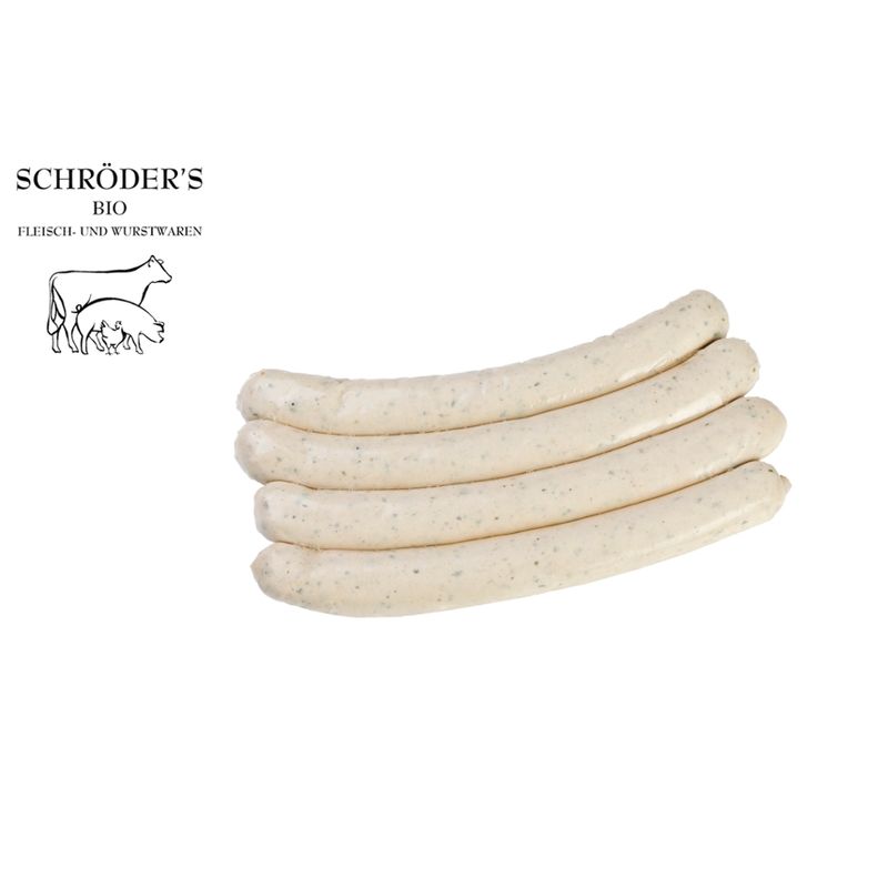 Schröder's Bio Fleisch- und Wurstwaren Geflügel-Bratwurst Bärlauch 4 x 70 g - Produktbild