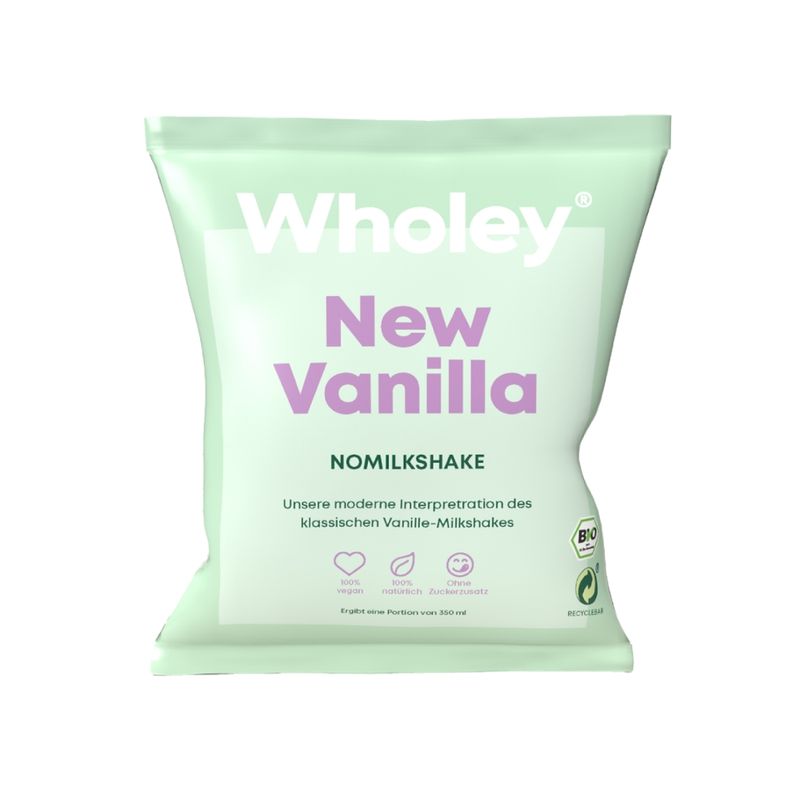 Wholey Wholey New Vanilla ready-to-blend Shake aus schockgefrorenen Bio-Zutaten  100 % bio, vegan und glutenfrei - Produktbild