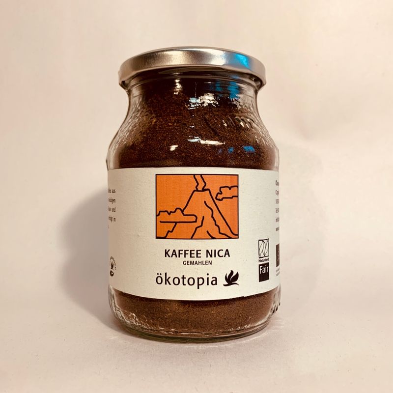 Ökotopia  Kaffee Nica kbA im Glas 200g gemahlen - Produktbild