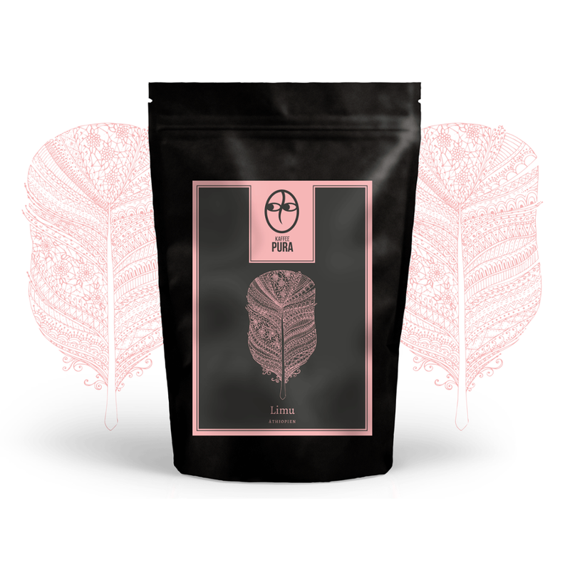 KAFFEE PURA Limu Kaffee, BIO & fair gehandelt, ganze Bohne, 100% Arabica, Äthiopien - Produktbild