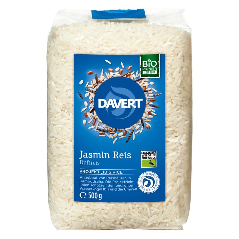 Davert Jasmin Reis weißer Duftreis 500g - Produktbild