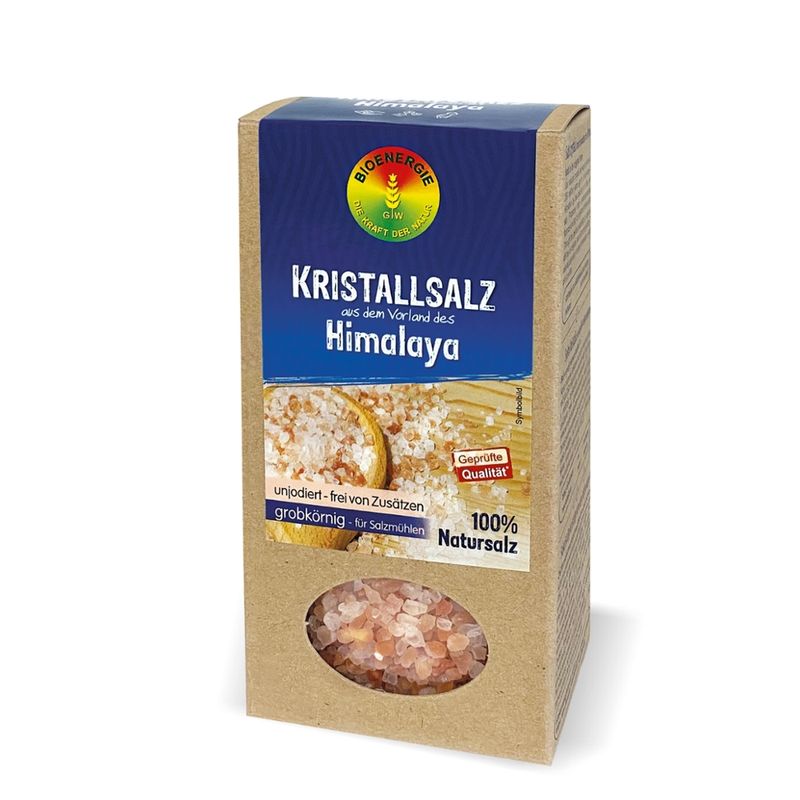 BIOENERGIE KRISTALLSALZ aus dem Vorland des Himalaya grobkörnig - für Salzmühlen, unjodiert - Produktbild