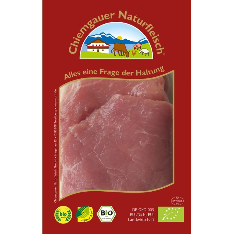 Chiemgauer Naturfleisch S-Minutensteaks, 4 St. ca. 280 g, SB, kbA - Produktbild