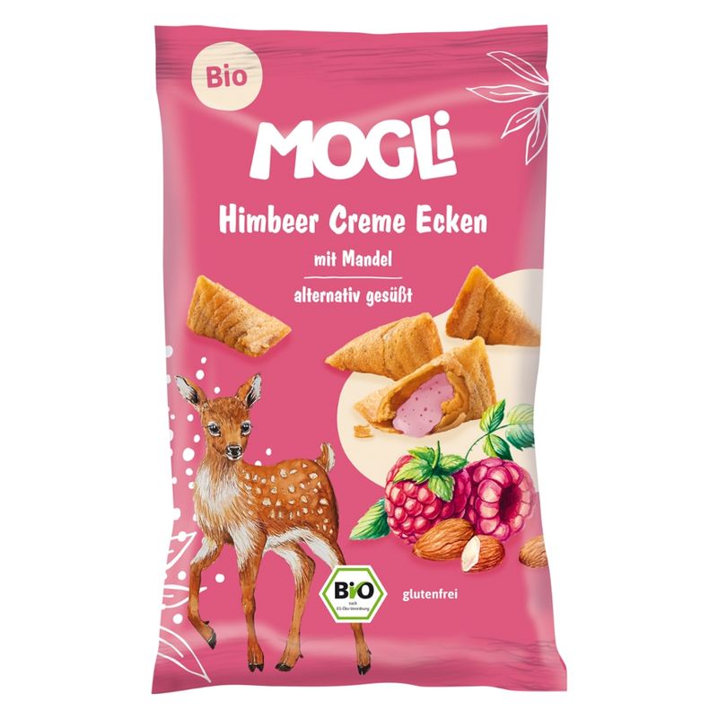 Mogli Bio Himbeer Creme Ecken mit Mandel - Produktbild