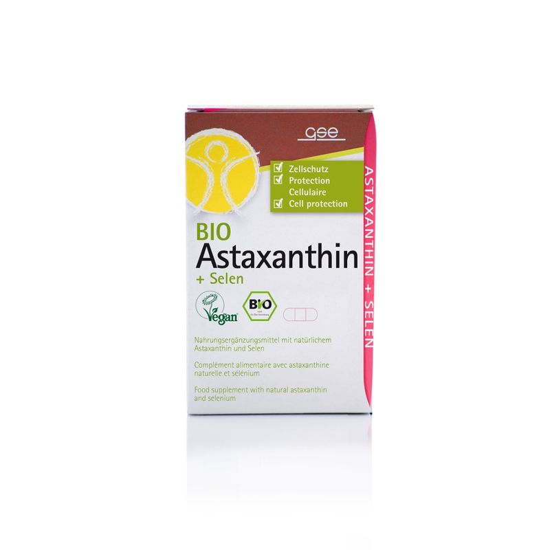GSE  BIO Astaxanthin + Selen, 45 Kapseln à 375 mg - Produktbild