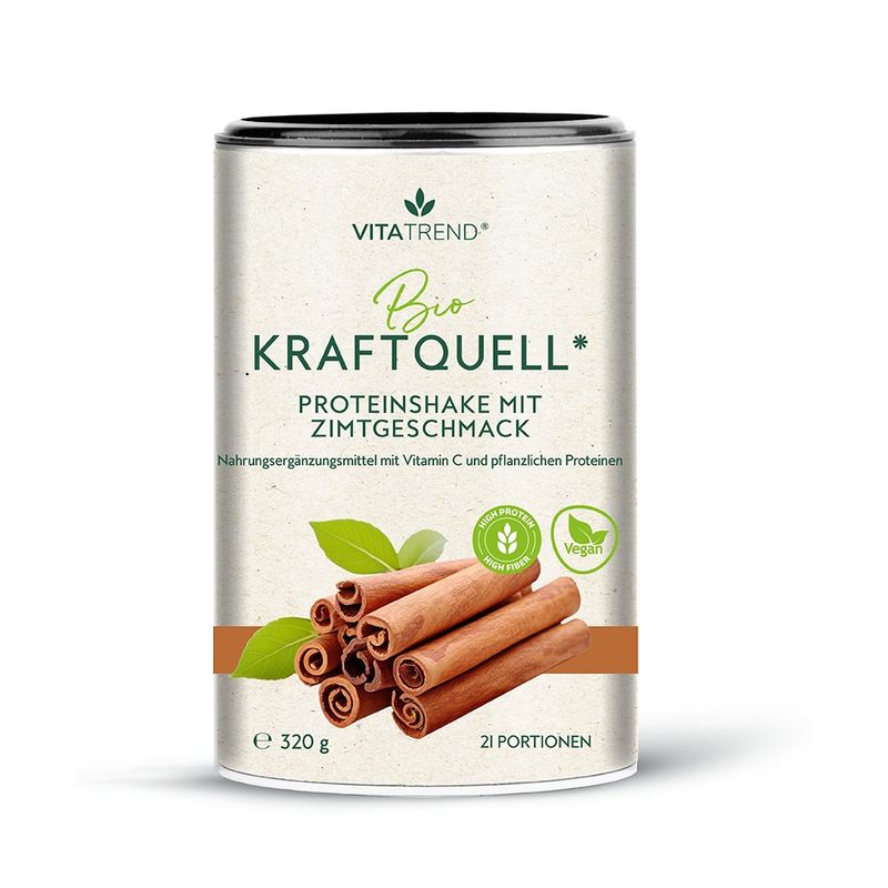 vitatrend Bio Proteinshake vegan Zimt 320 g - Produktbild