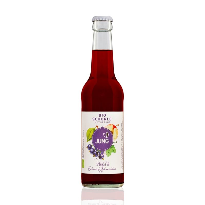 Jung Fruchtsäfte Jung Bio Apfel-Schwarze Johannisbeer-Schorle aus dem Schwarzwald - Produktbild