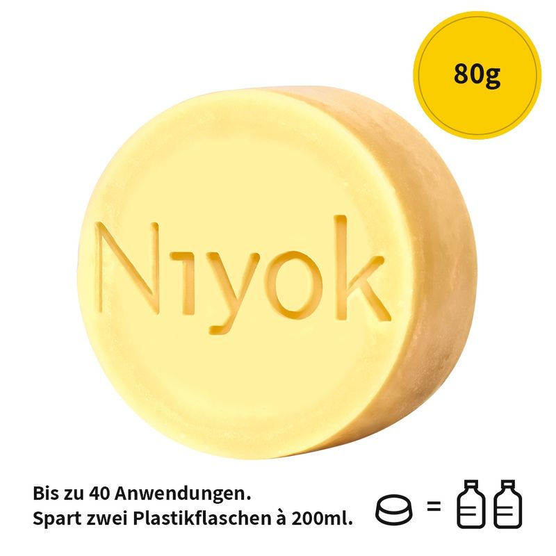 Niyok NIYOK festes Shampoo & Conditioner Vitamina, Limited Edition, Sisalsäckchen - Produktbild