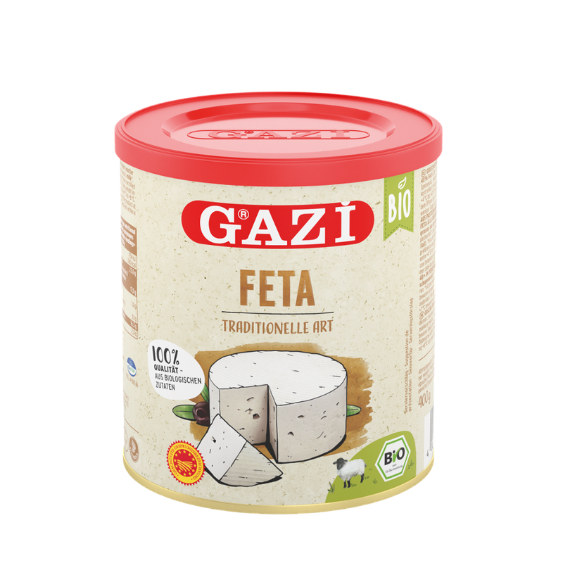 GAZi BIO GAZi BIO Feta traditionelle Art mindestens 48% Fett i. Tr. 6x400g Dose - Produktbild