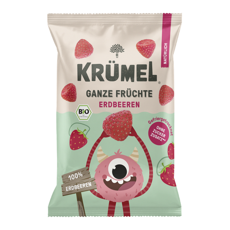 Krümel Krümel Bio Ganze Früchte Erdbeere gefriergetrocknet - Produktbild