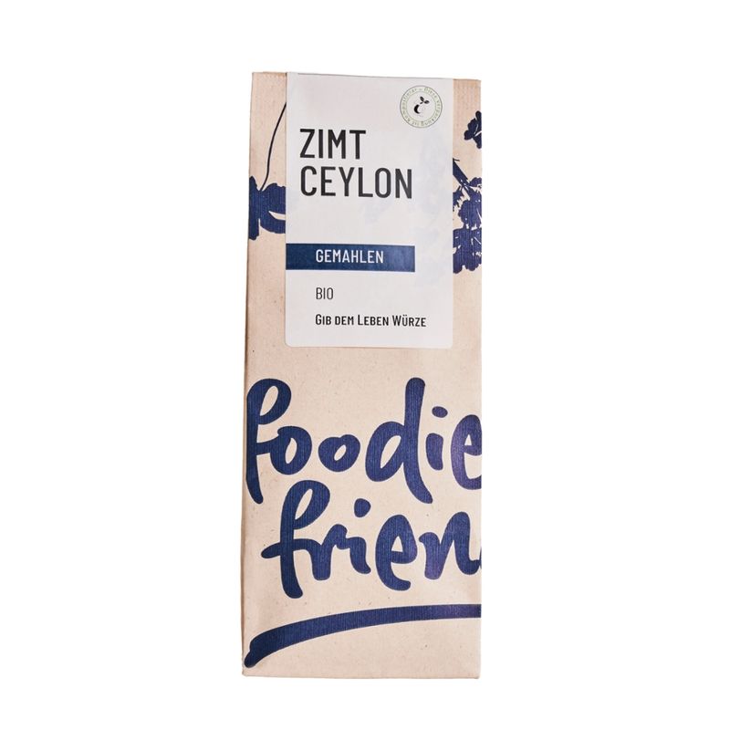 foodie & friends BIO Zimt Ceylon gemahlen in einer kompostierbaren Tüte - Produktbild