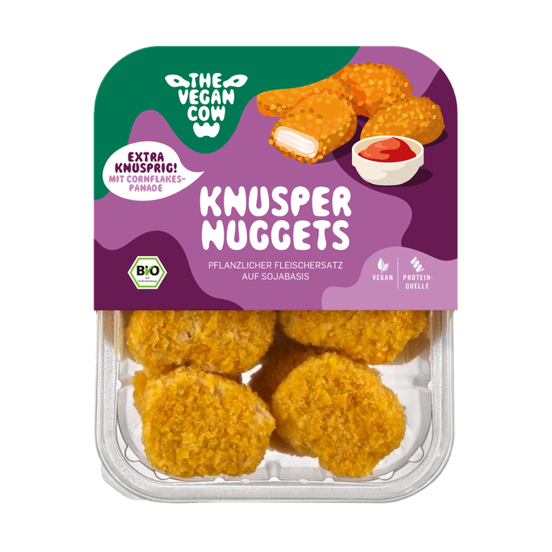 THE VEGAN COW Vegane biologische Knusper Nuggets - Produktbild