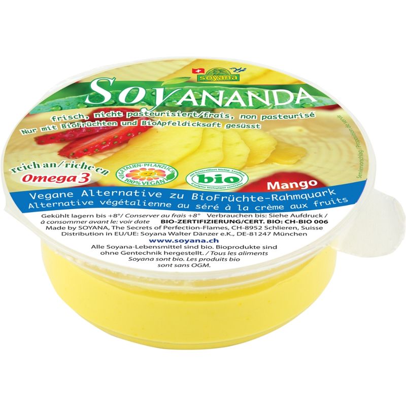 Soyana Soyananda Früchte-Rahmquark Mango - vegane Alternative zu Rahmquark - Produktbild