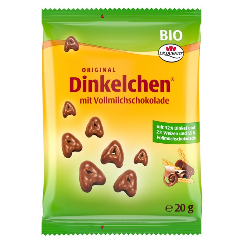 Dr. Quendt  Original Dinkelchen mit Vollmilchschokolade 20g Bio - Produktbild